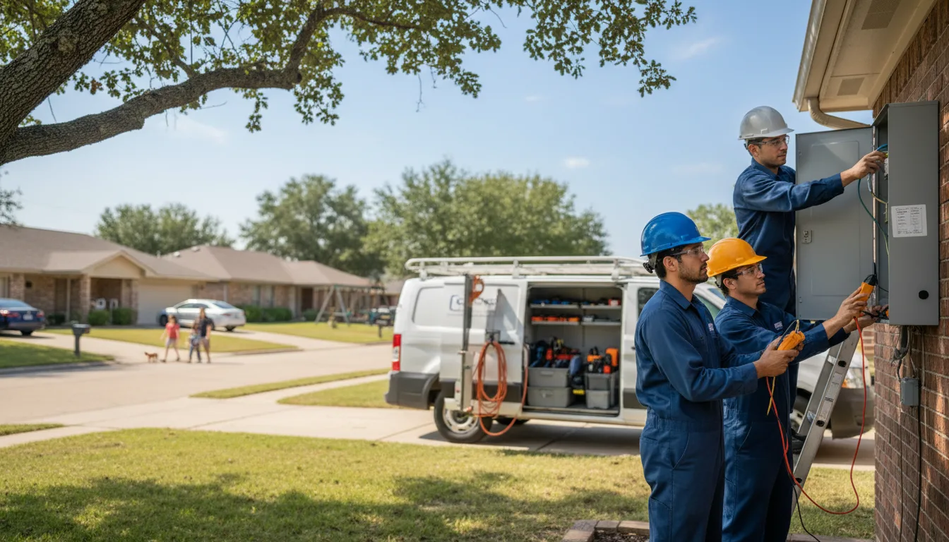 Certified electrician providing emergency electrical services in Wister, OK